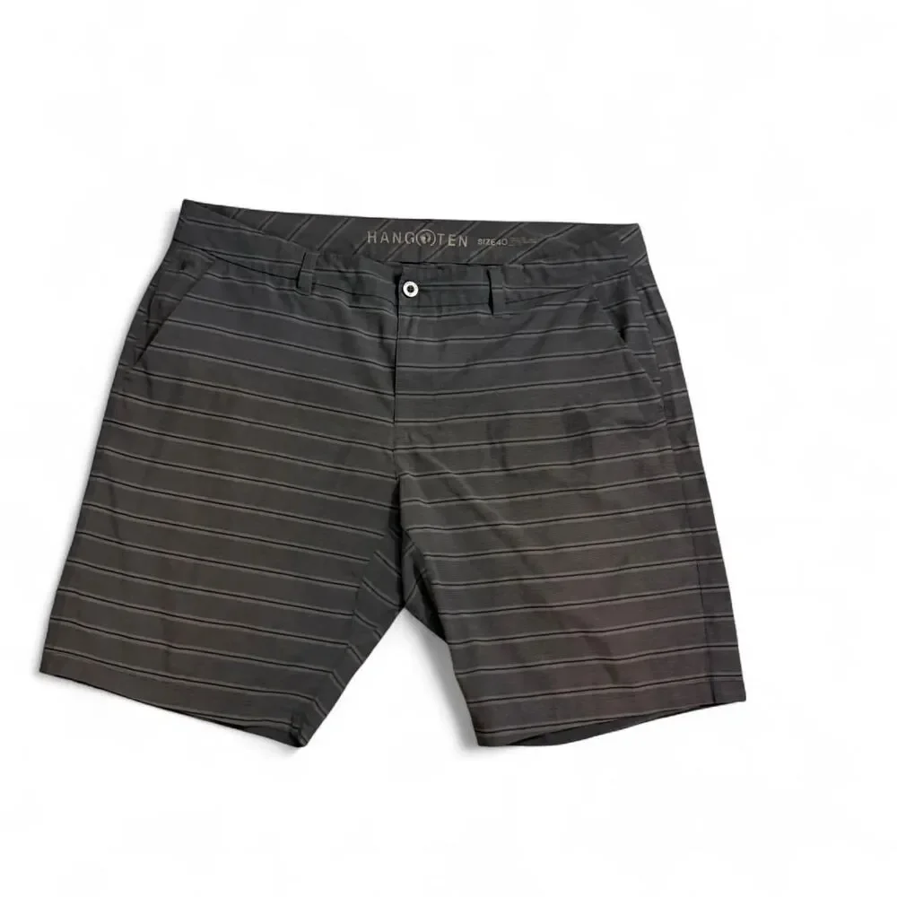 Hang-ten Men's Grey and Black Shorts